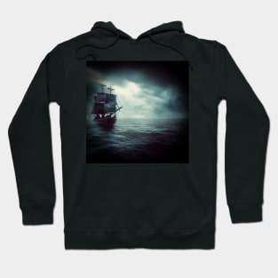 Pirate ship digital art Hoodie